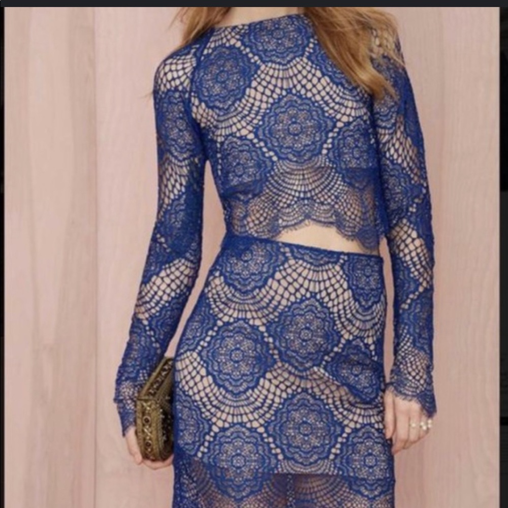 For Love and Lemons Two Piece Blur Lace